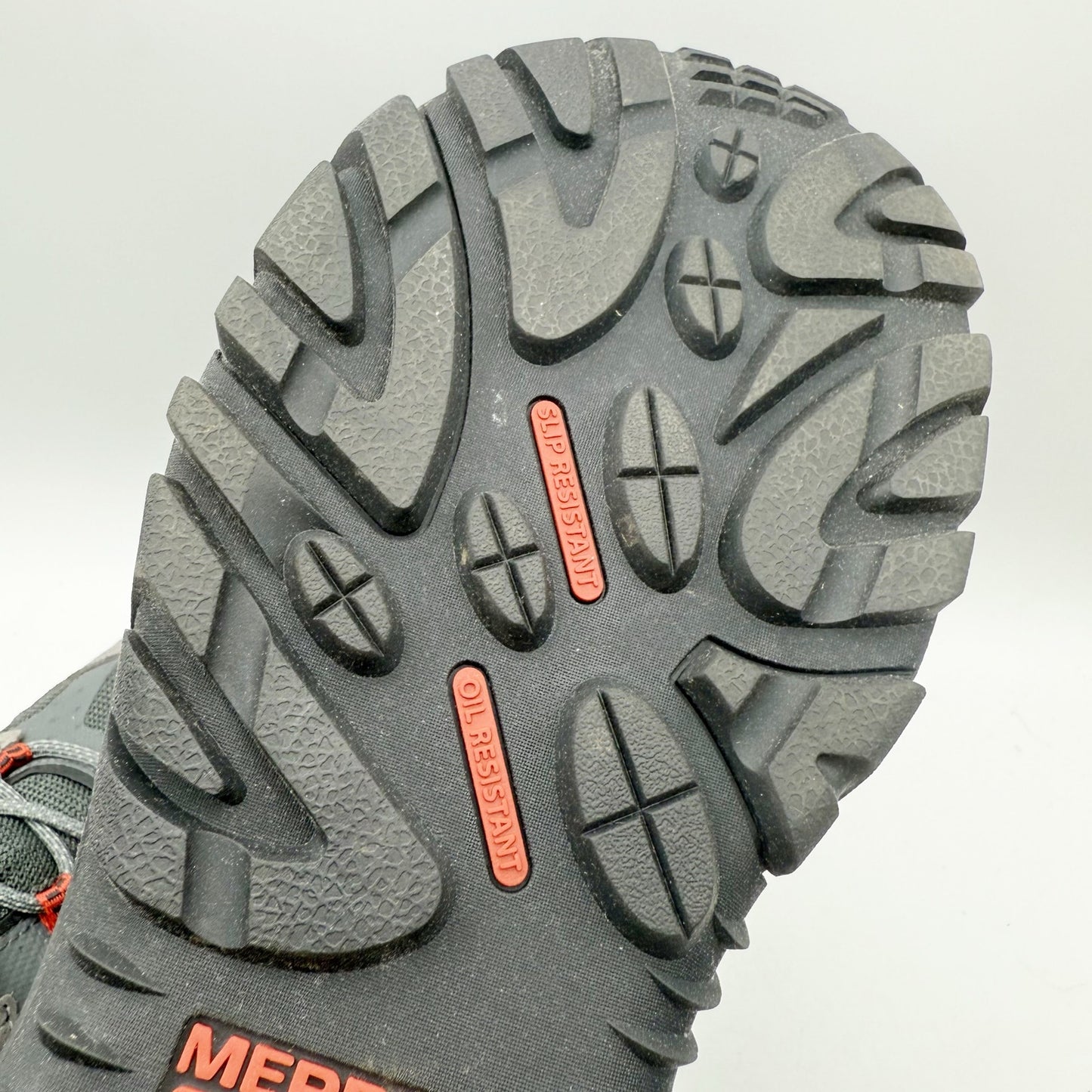 Merrell Mens Strongbound Mid Hiking Boots US 14 M Grey Charcoal Waterproof NIB