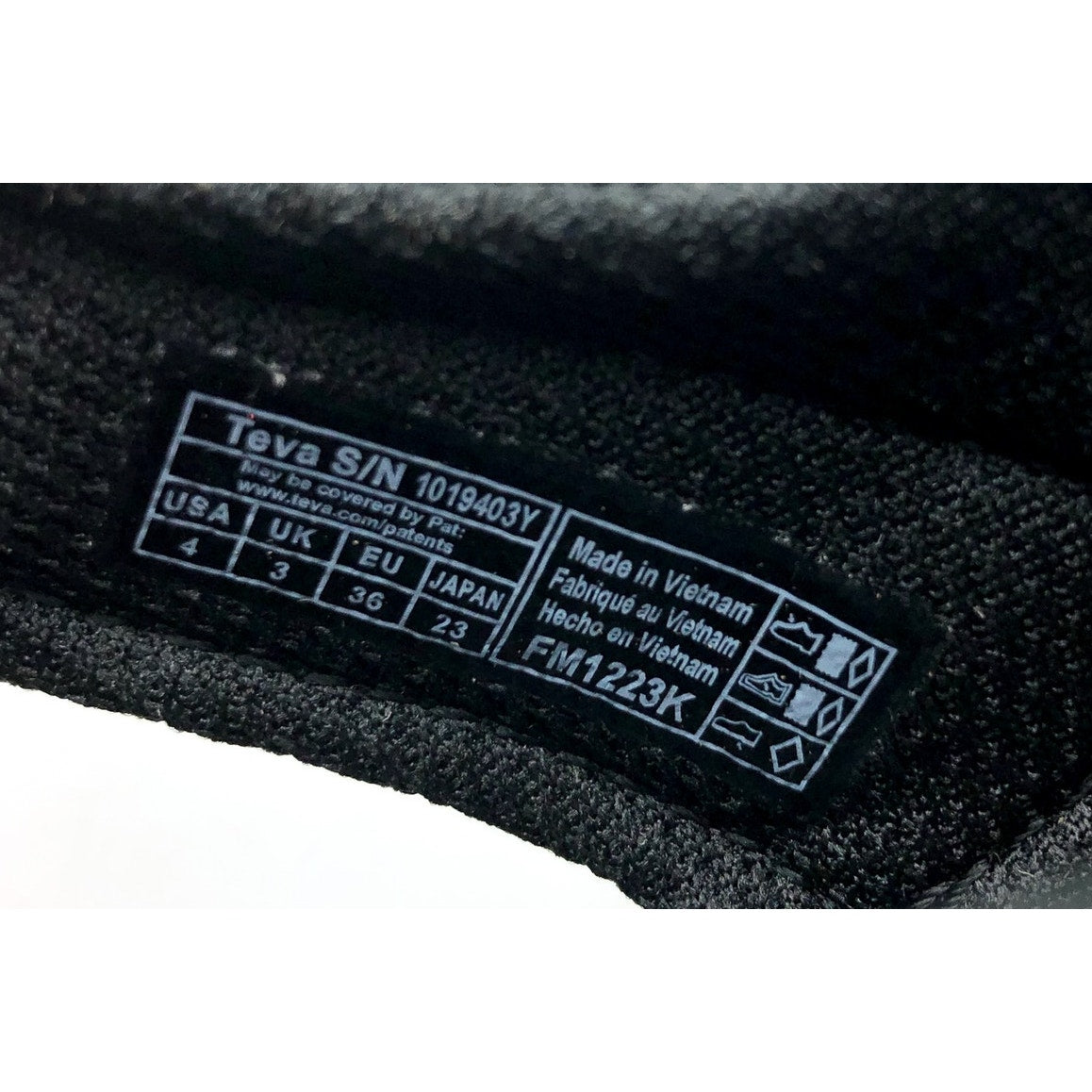 TEVA Kids Manatee Sport Sandals US 4 EU 36 Black Multicolor Breathable NIB