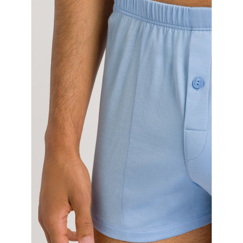 HANRO Men's Button Fly Cotton Sporty Boxer XXL Placid-Blue