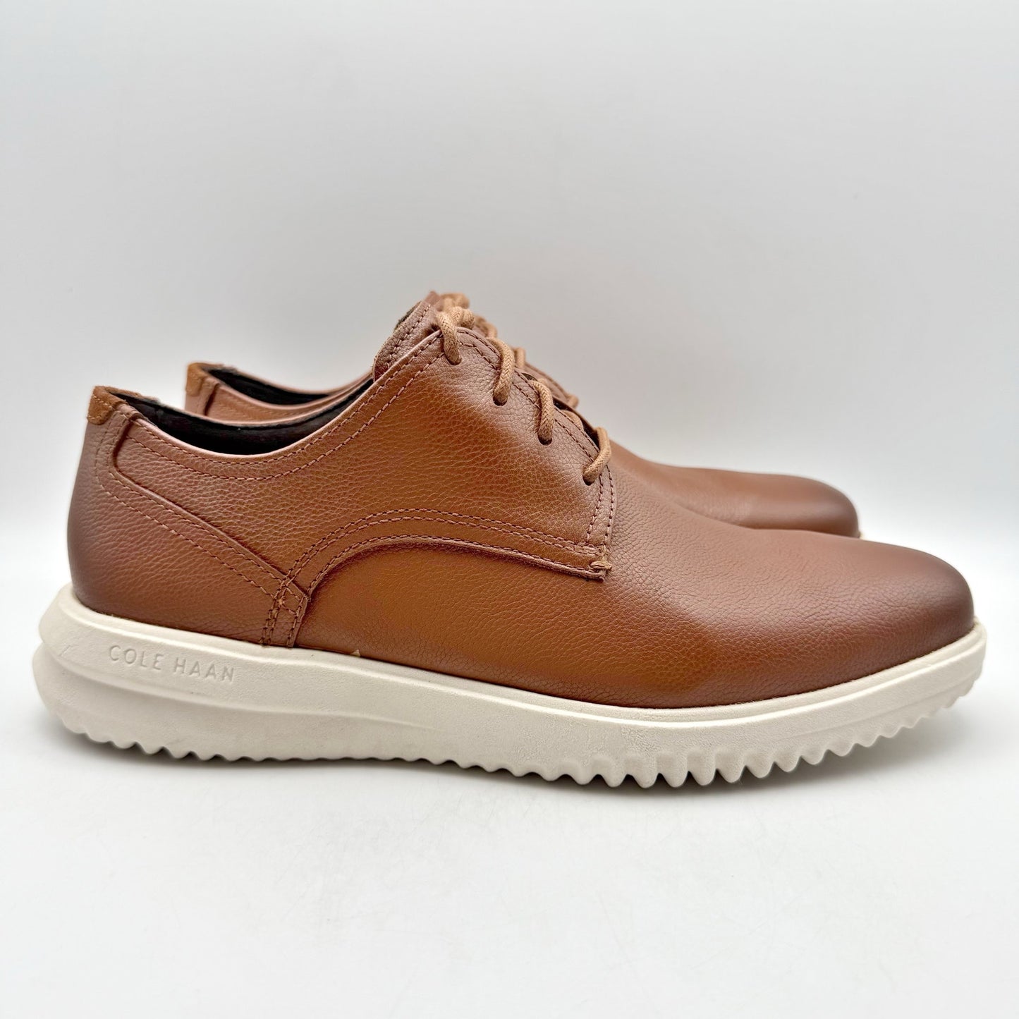 Cole Haan Mens Grand Plain Toe Oxford Shoes US 9.5 M EU 42.5 Brown Leather NIB