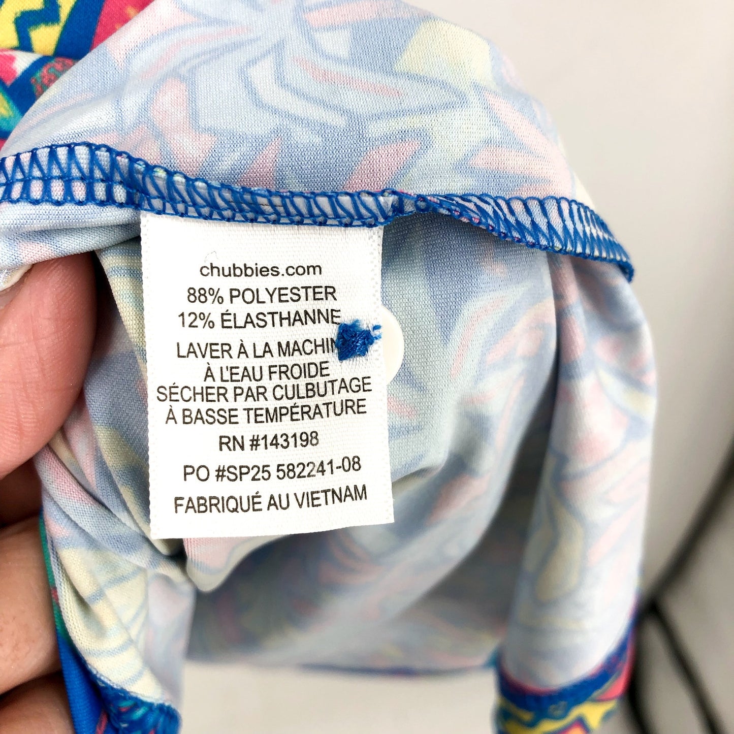 CHUBBIES Mens Performance Polo XXL Blue Multi Tropical Bunch Short Sleeve NWT