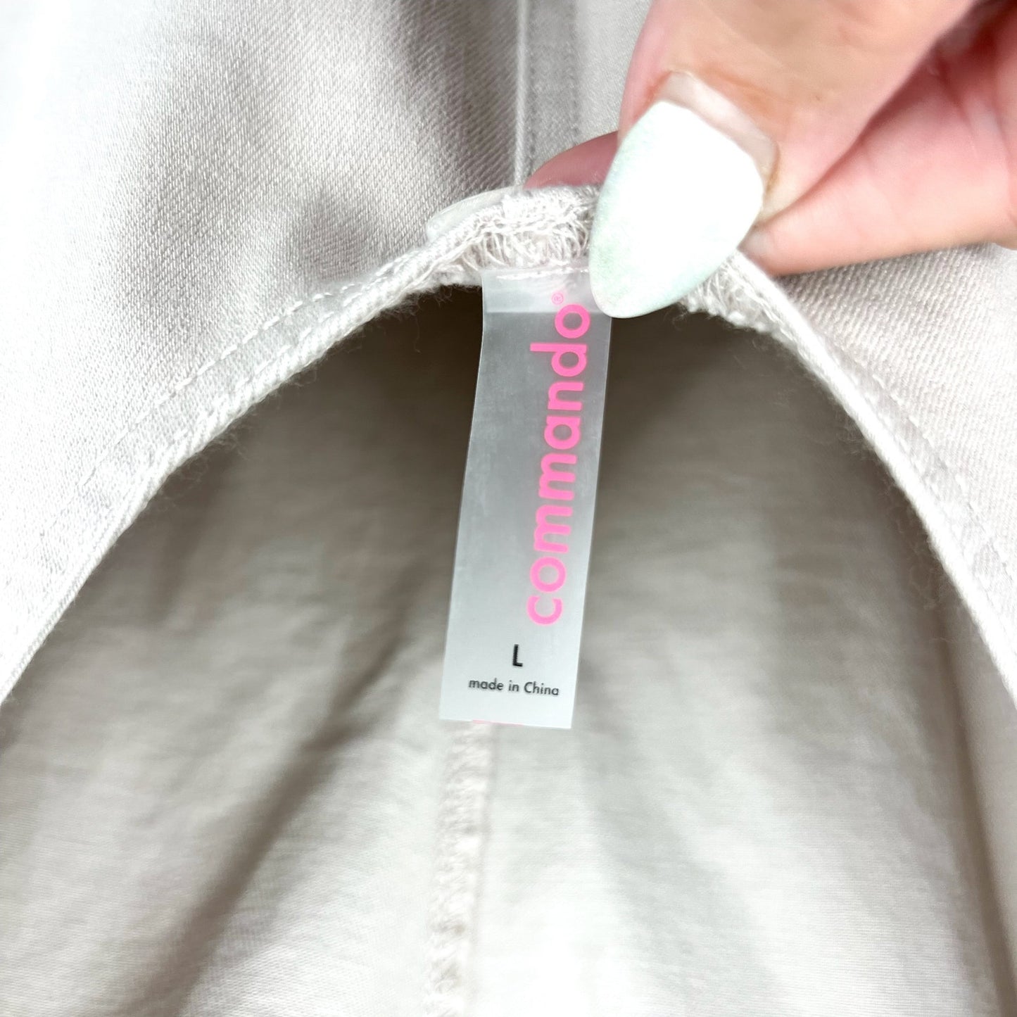 COMMANDO Do It All Denim Midi Tank Dress Large 12-14 Cream Porcelain Stretch NWT