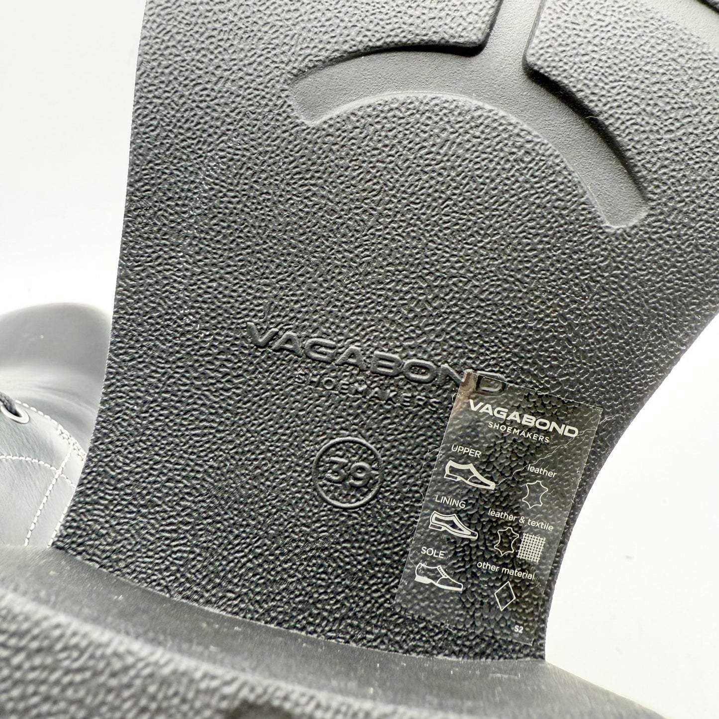 Vagabond Womens Dorah Lace up Oxford Shoes EU 39 US 9 Black Leather NIB