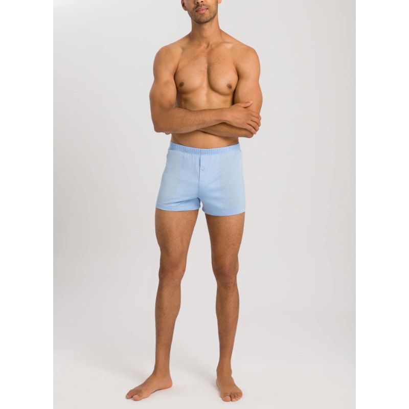 HANRO Men's Button Fly Cotton Sporty Boxer XXL Placid-Blue