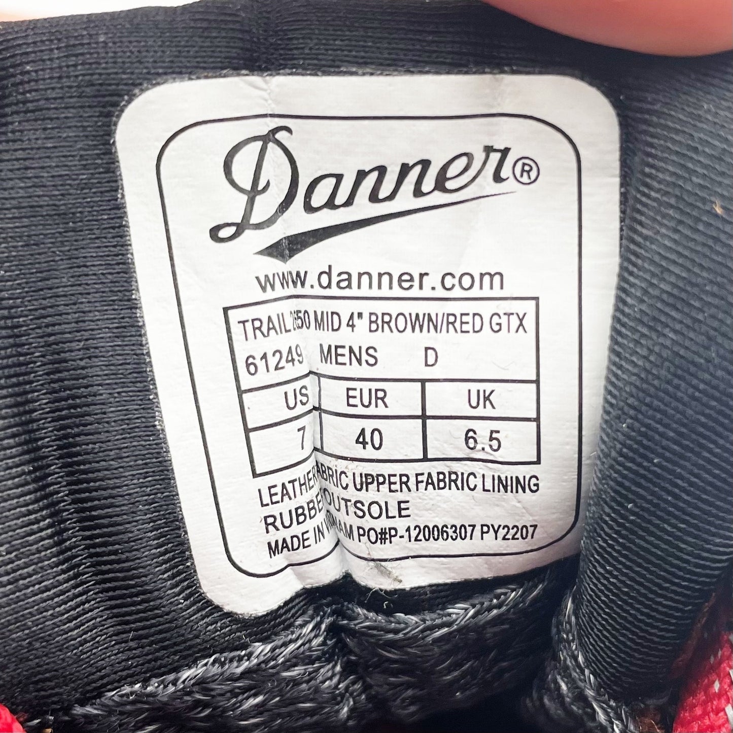 Danner Mens 4" Trail 2650 Mid GTX Hiking Shoes US 7 D EU 40 Brown Red WP NIB