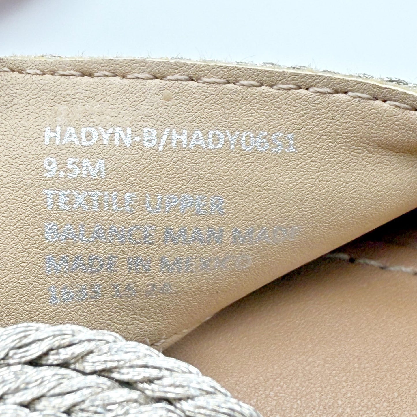 Steve Madden Womens Hadyn Braided Slide Sandals US 9.5 M Tan Metallic NIB