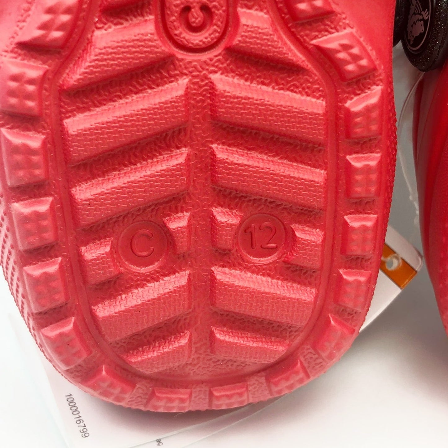 Crocs Unisex Kids Santa Classic Clogs Size C12 Festive Red White Black NWT