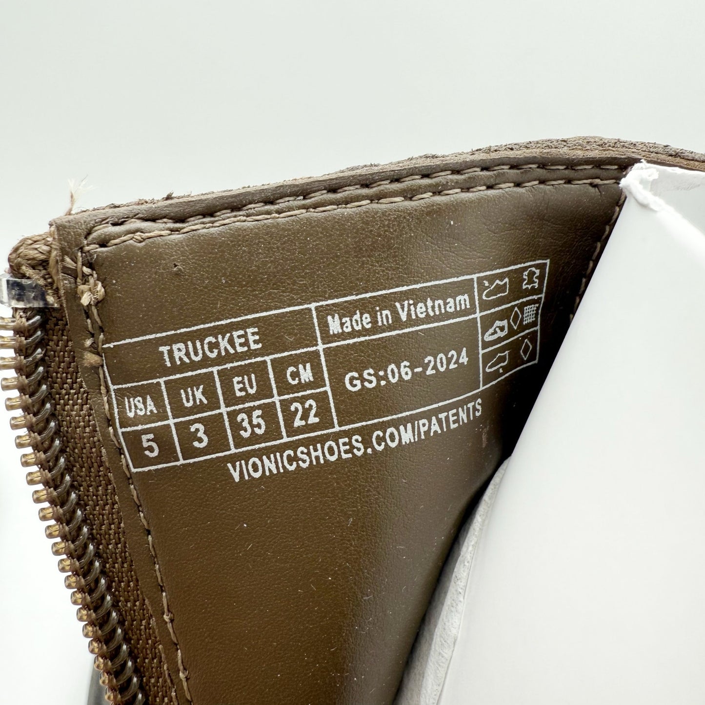 Vionic Womens Truckee Heeled Ankle Booties US 5 M EU 35 Brown Leather NWOB