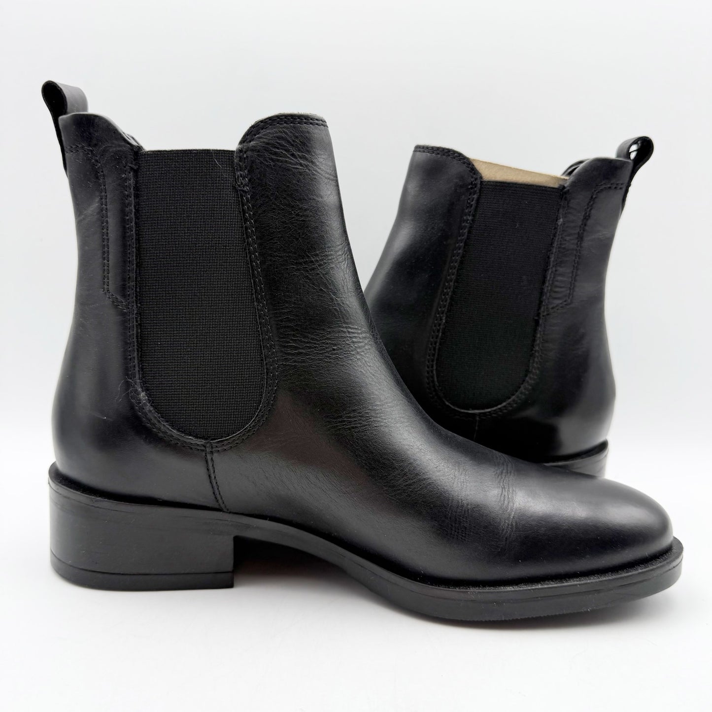 Dune London Womens Panoramic Ankle Boots EU 37 US 7 Black Leather NIB