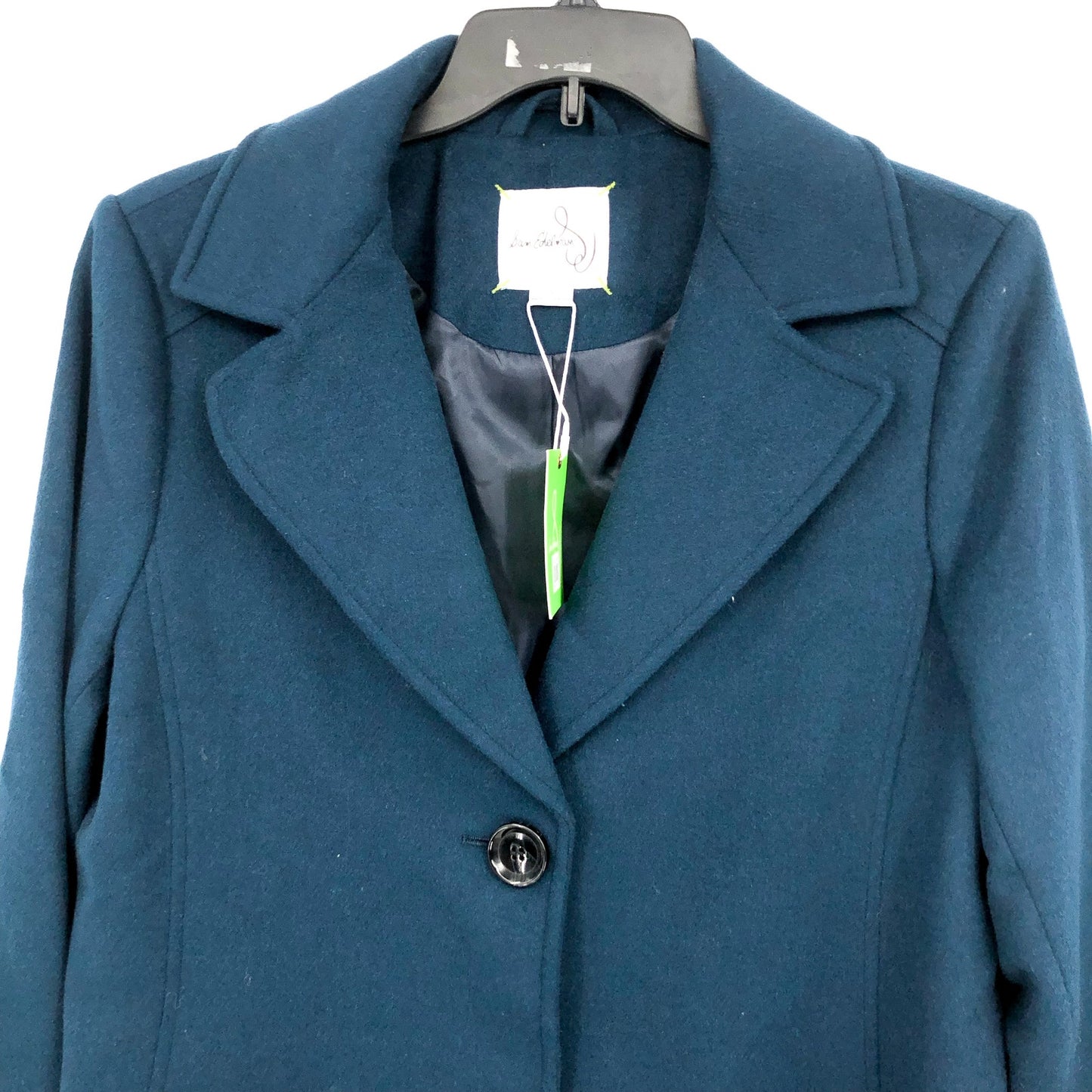 SAM EDELMAN Women's Longline Coat Size 16 Teal Blue Wool Blend NWT