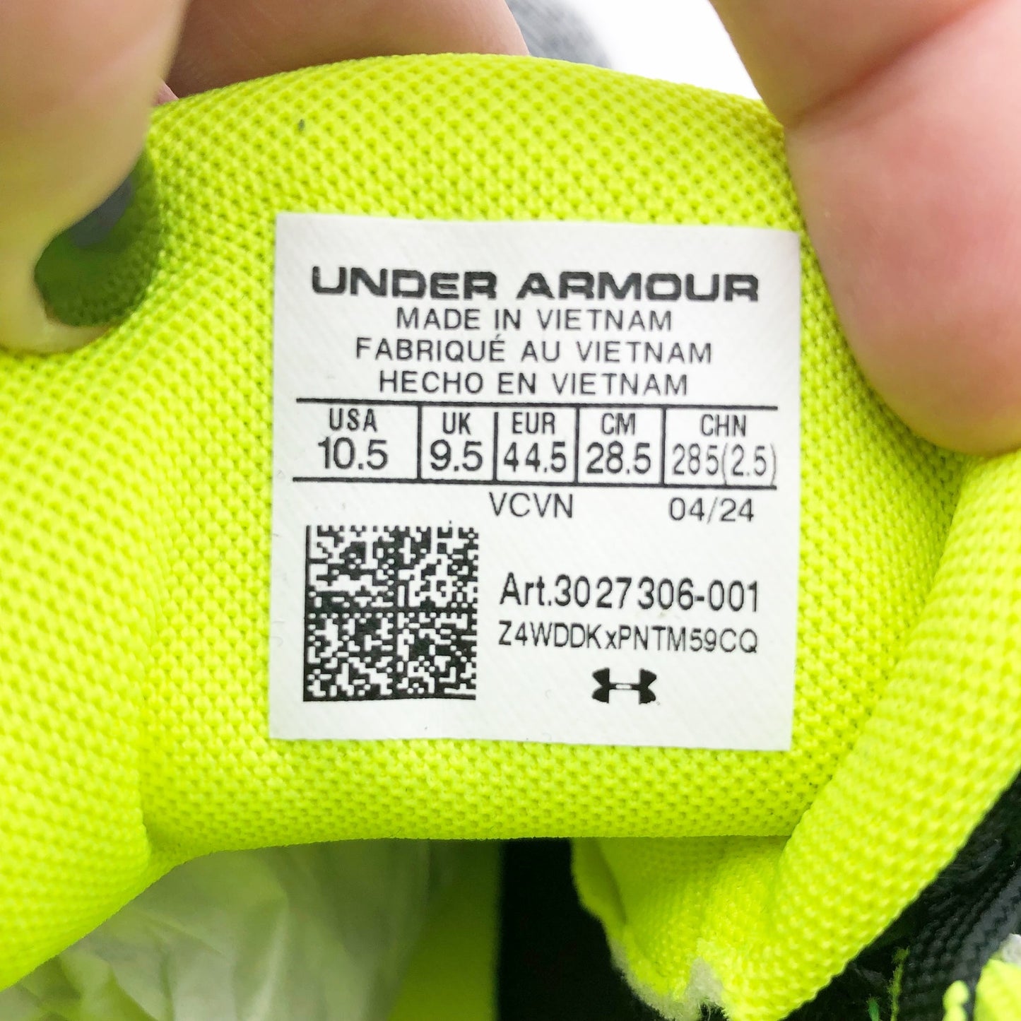 Under Armour Men's Highlight Hammer MC 2.0 Cleats Sz 10.5 Black White Green NWOB