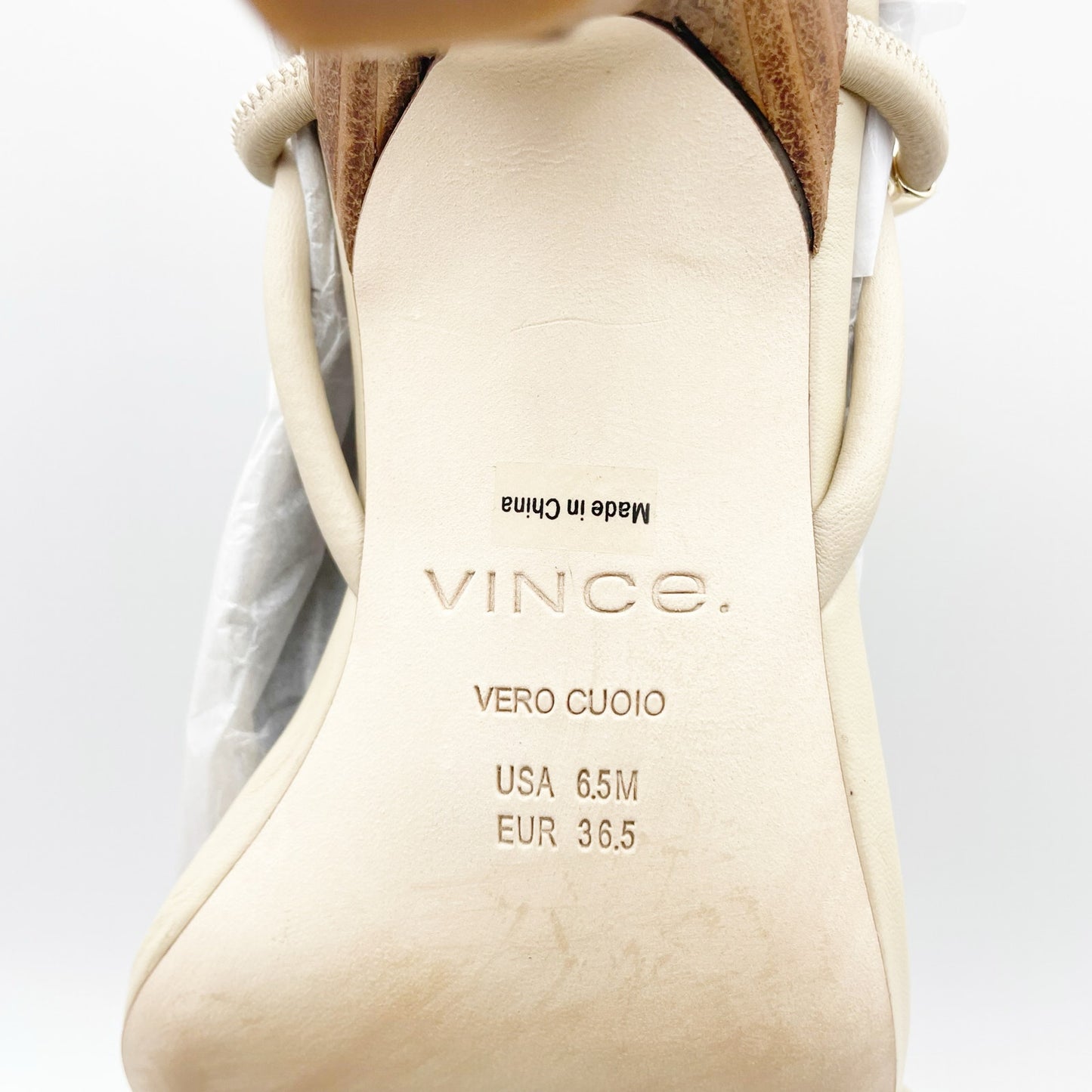 Vince Womens Jolie Strappy Kitten Heel Sandals US 6.5M EU 36.5 Tan Cream