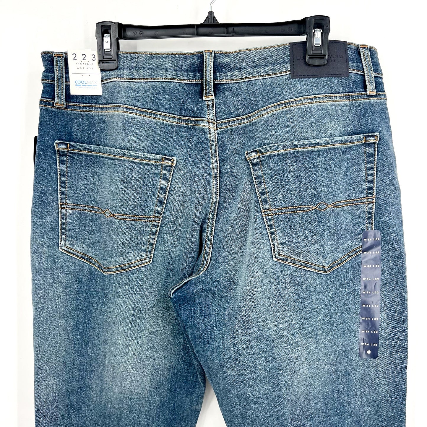 LUCKY BRAND Men's 223 Coolmax Straight-Leg Jeans 34x32 Harrison Blue NWT