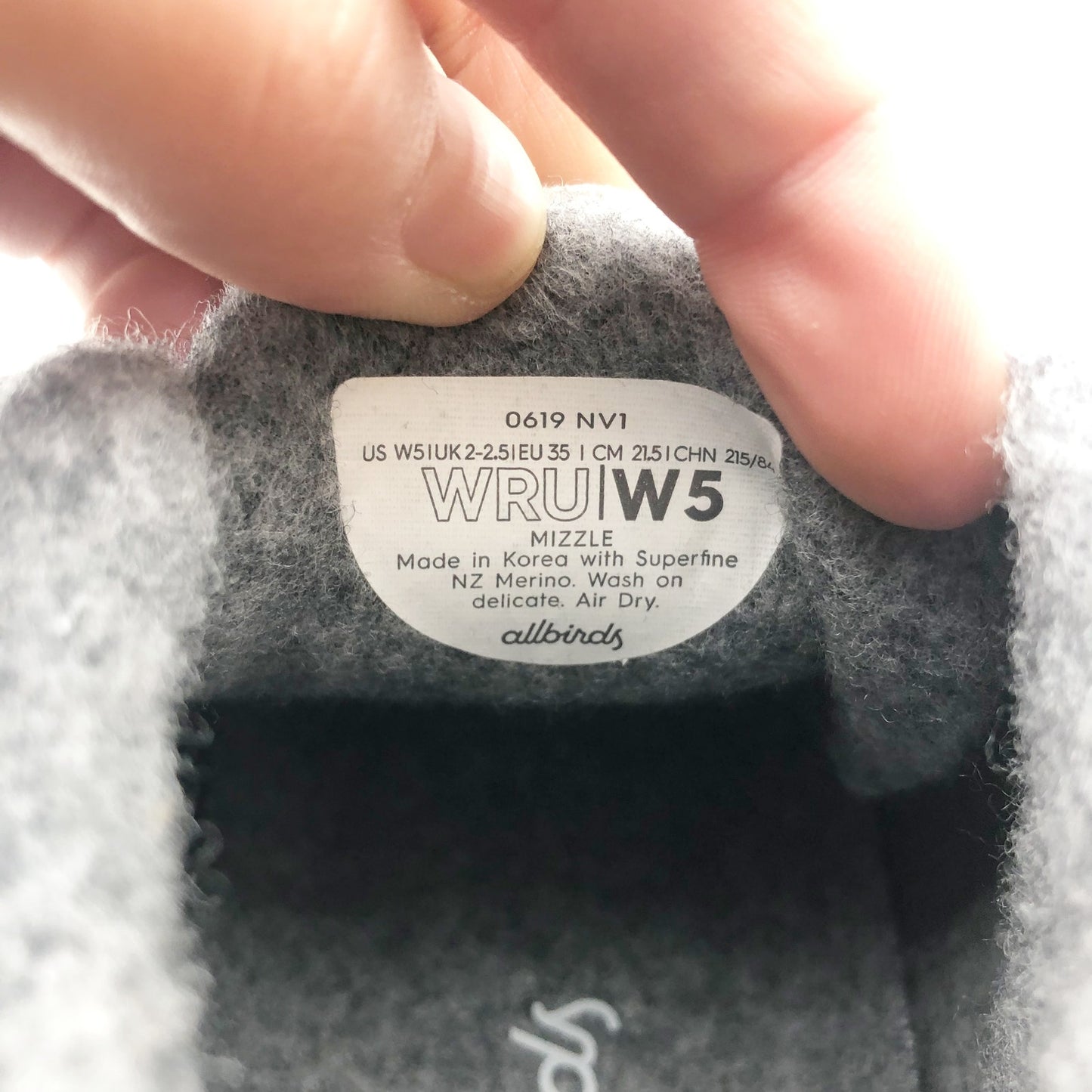 AllBirds Women's Wool Runner-up Mizzle High Top Size 5 Grey NWB