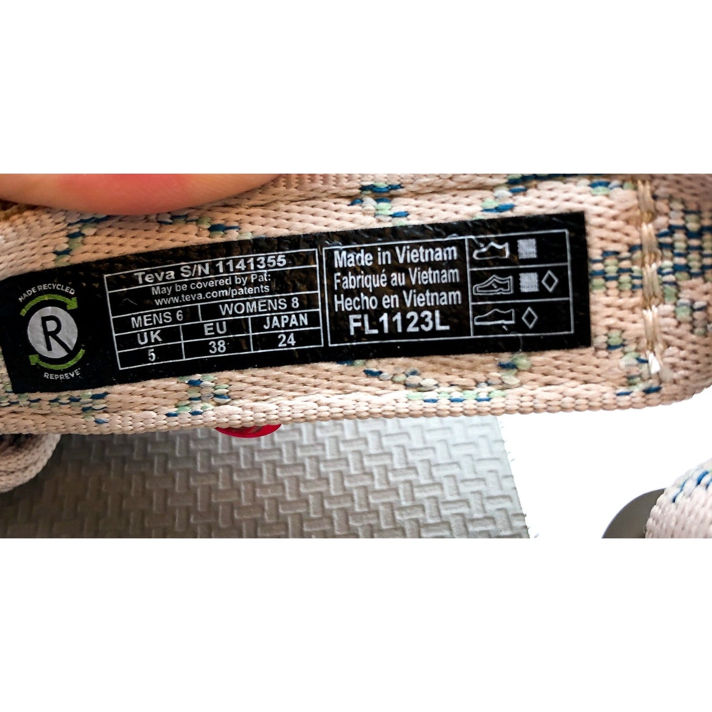 TEVA Womens Original Universal ReLoop Sandals US 8 EU 38 Feather Grey NIB