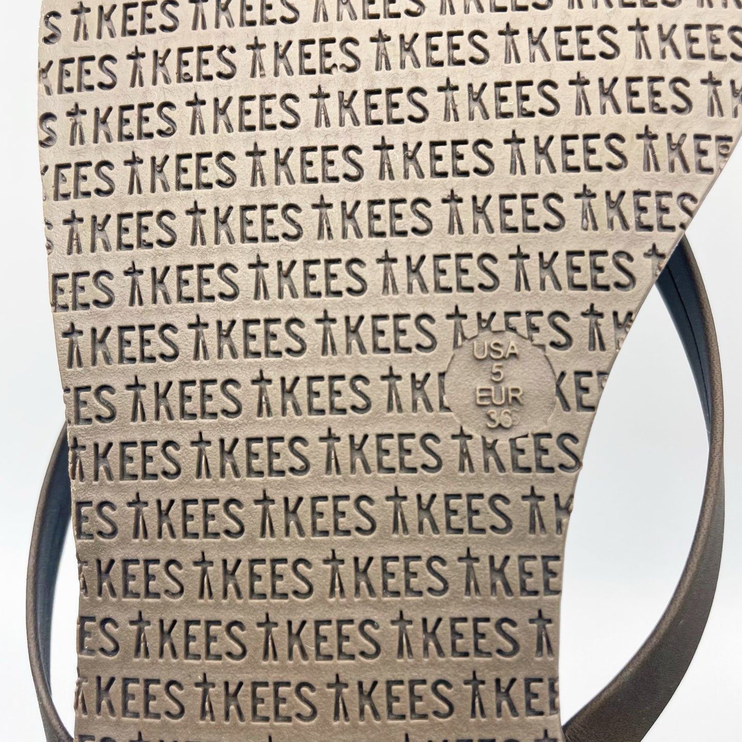 TKEES Womens Lily Square Toe Flip Flop Sandals US 5 B EU 36 Brown Leather NWOB