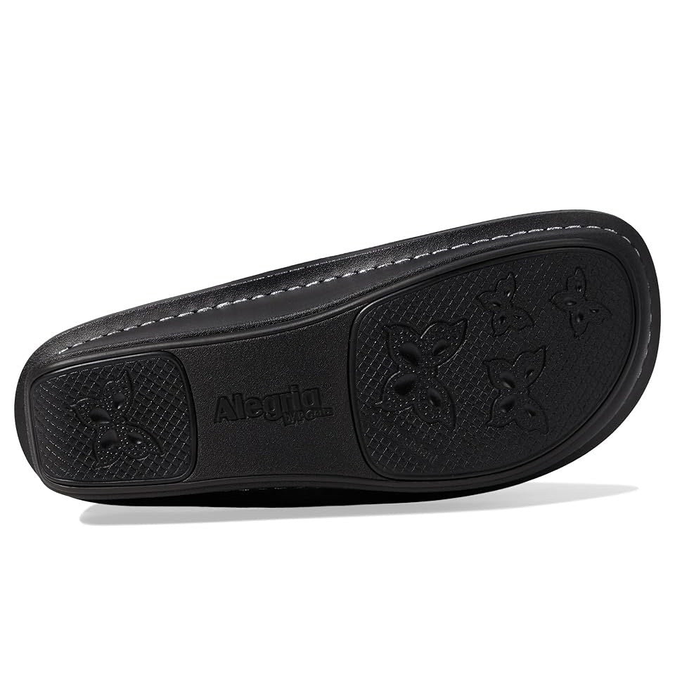 Alegria Womens Ericka Slip On Shoes EU 38 US 8-8.5 Black Leather NIB