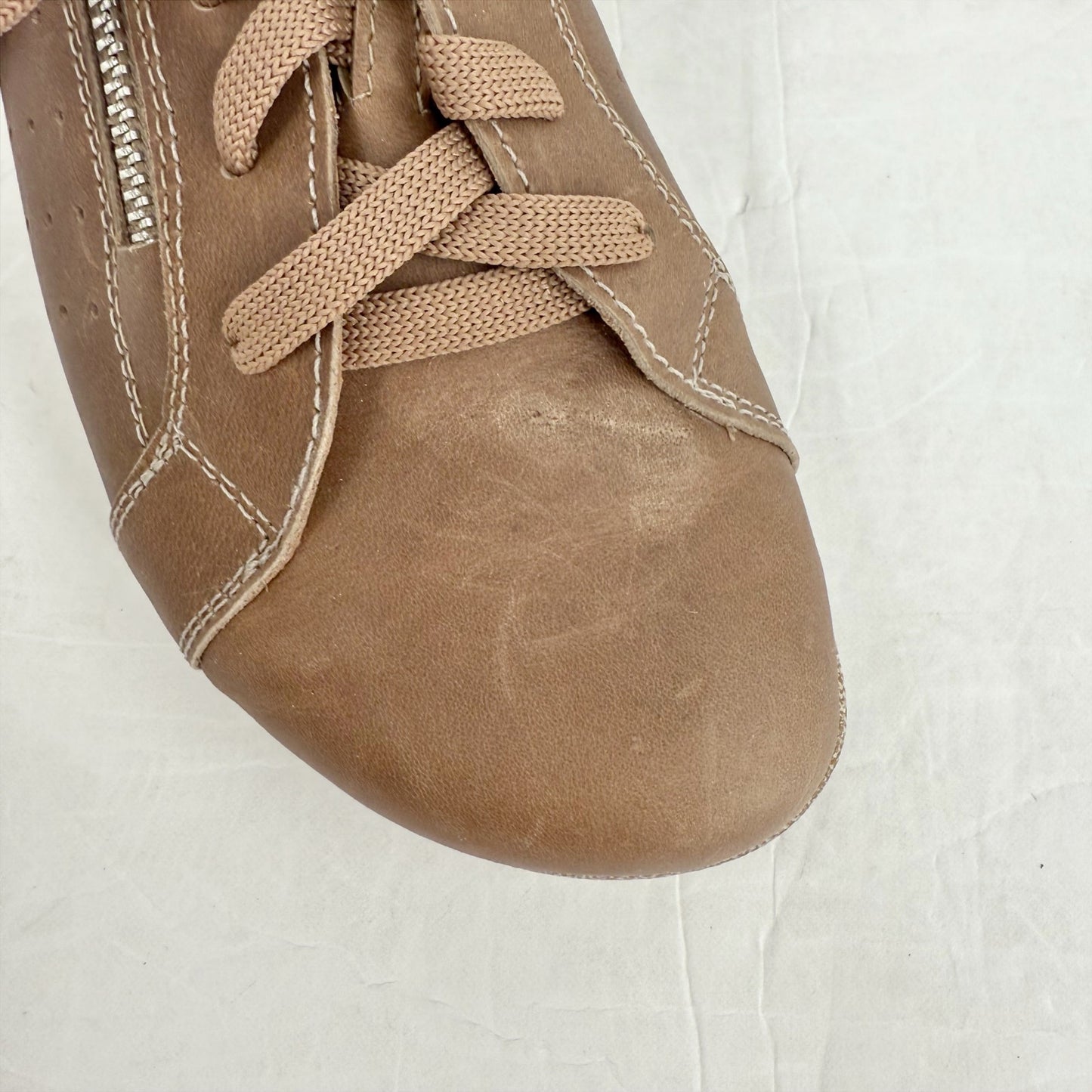 NAOT Womens Moko Oxford Sneakers EU 39 US 8 Brown Leather Slip Resistant NWOB