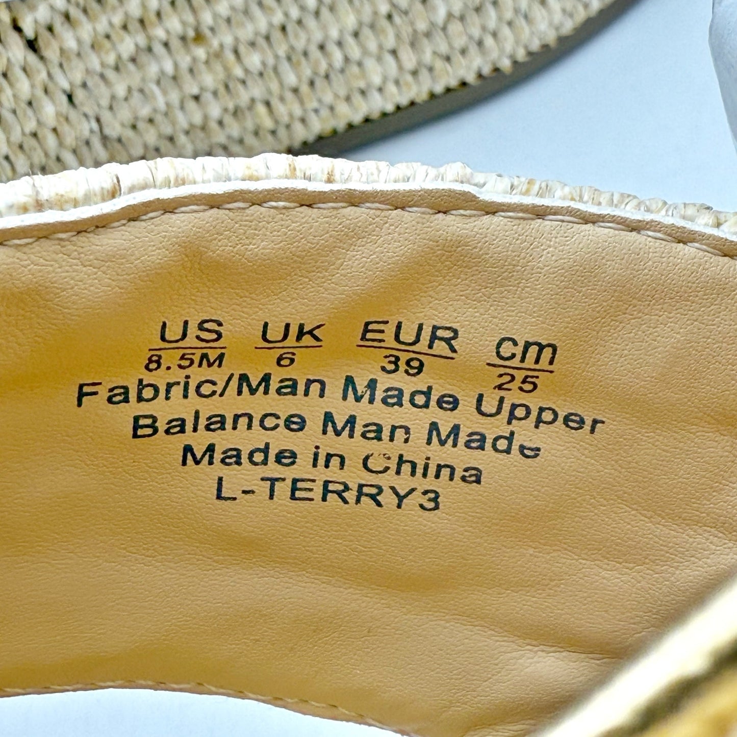 Franco Sarto Womens Terry 3 Studded Espadrille Sandal US 8.5 M Gold Metallic NIB