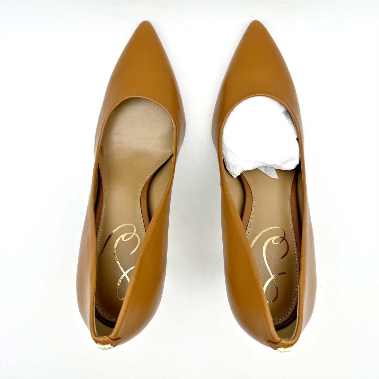 Sam Edelman Womens Hazel Point Toe Pumps US 5.5 M Brown Leather Stiletto NIB