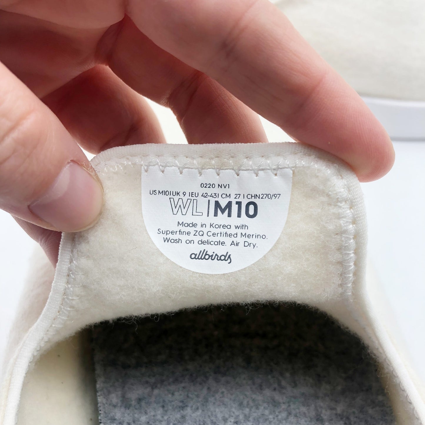 AllBirds Men's Wool Cruiser Slip On Shoe Size 10 Natural White NWB