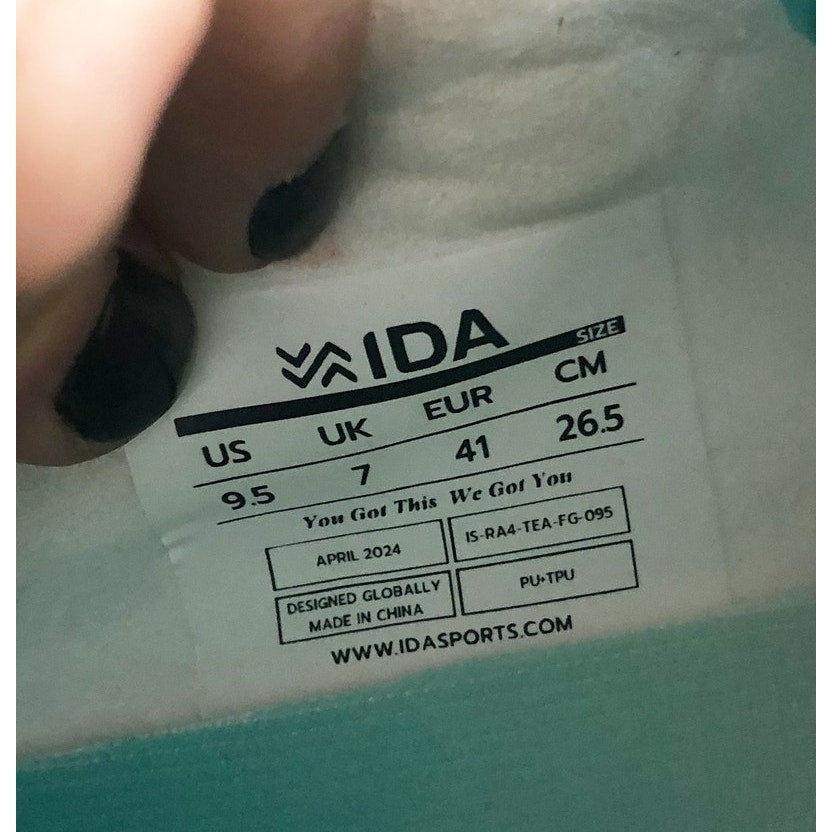 IDA Women's Rise Club FG Molded Soccer Cleats Size 9.5 Teal White NWOB