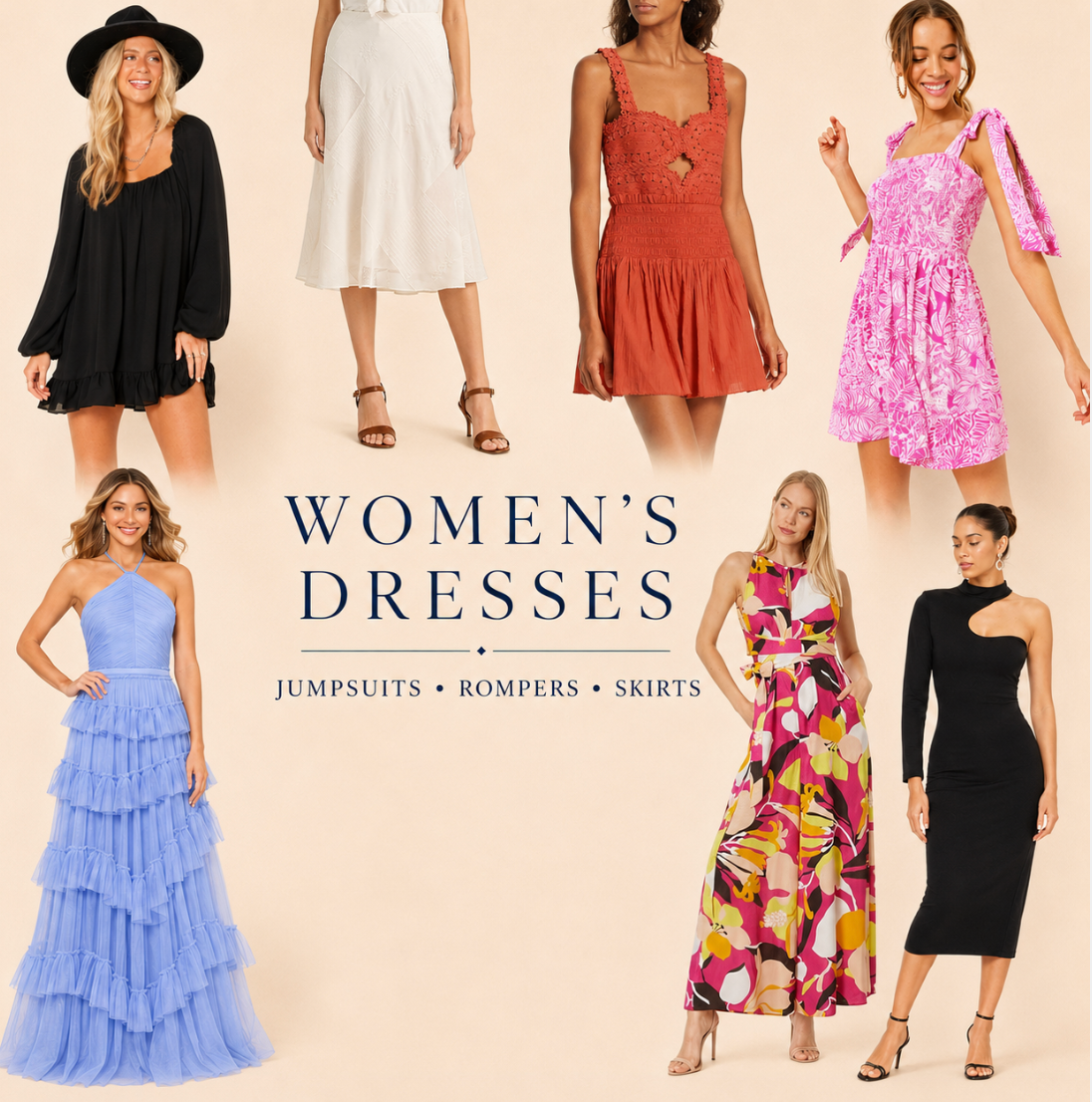 Women's Dresses -Jumpsuits - Rompers - Skirts