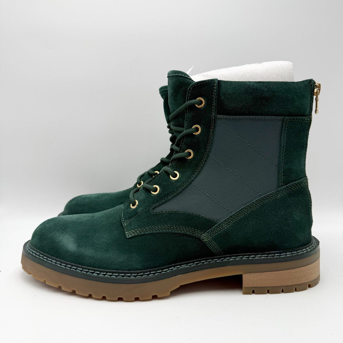 Saint Morta Mens Legion Ankle Combat Boots Size 10 EU 44 Green Gum Suede NIB