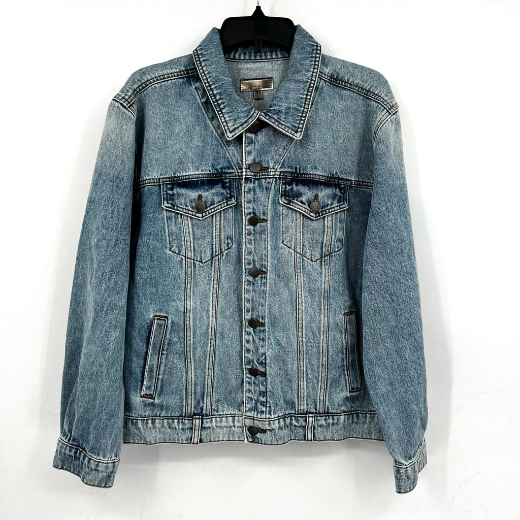 KUT FROM THE KLOTH Emmy Boyfriend Jean Jacket Large Medium Blue Relaxed Fit NWT