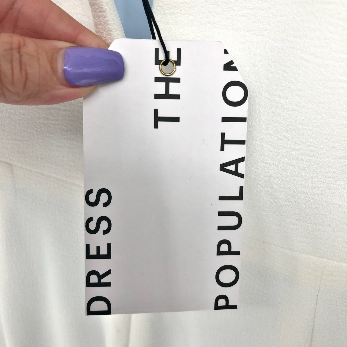 DRESS THE POPULATION Sandra Trumpet Gown Dress Small White Stretch Crepe NWT