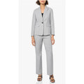 LE SUIT Women's Single Button Suit Jacket 12 Grey Black White Plaid Blazer NWT