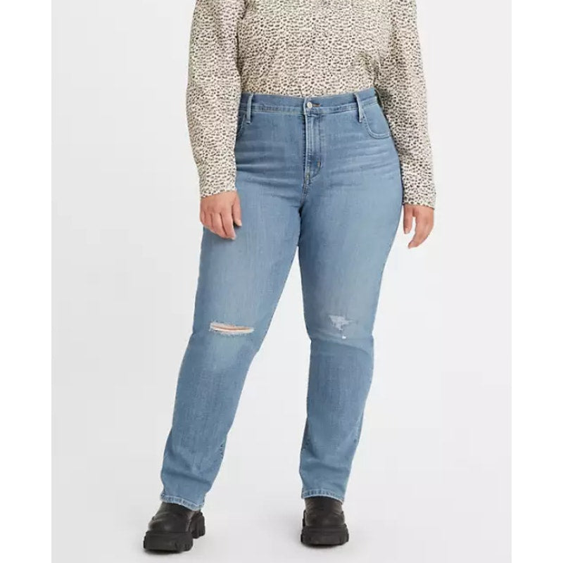 Levi's Womens 724 Slim Straight Jeans 26W Blue Slate Fixer 83737-0016 NWT