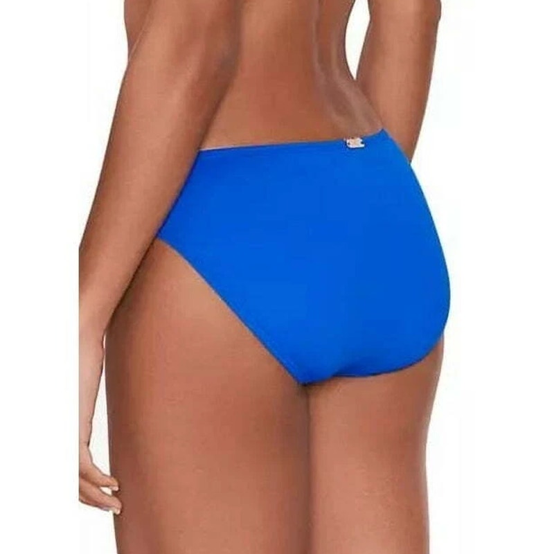 LAUREN RALPH LAUREN Women's Hipster Bikini Bottoms Size 12 Blue Beach Club NWT