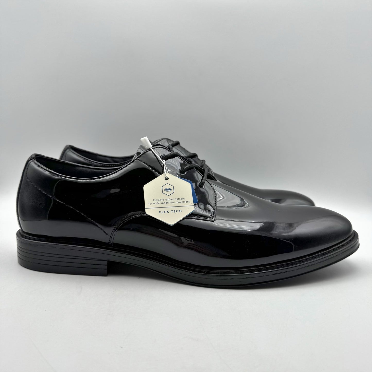 Nunn Bush Mens Centro Formal Flex Plain Toe Oxford Shoes 12 M EU 45 Black NIB