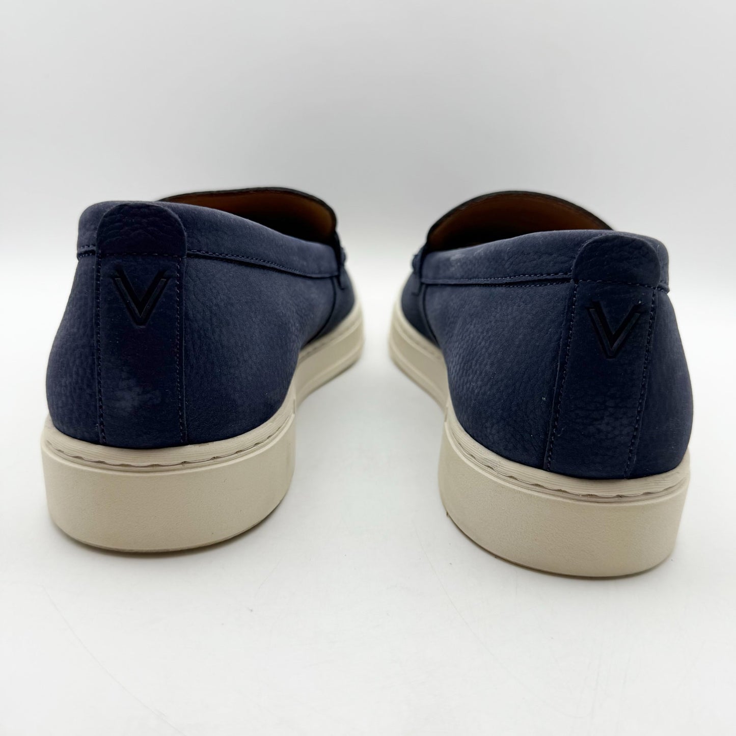 Vionic Mens Thompson Loafers US 11.5 M EU 44.5 Navy Blue Suede NIB