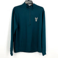 WAGGLE Men's Kentucky Buck 1/4 Zip Pullover Medium Teal Green NWT