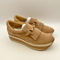 Dolce Vita Womens Jhax Casual Sneakers US 9.5 Tan Suede Slip On NIB