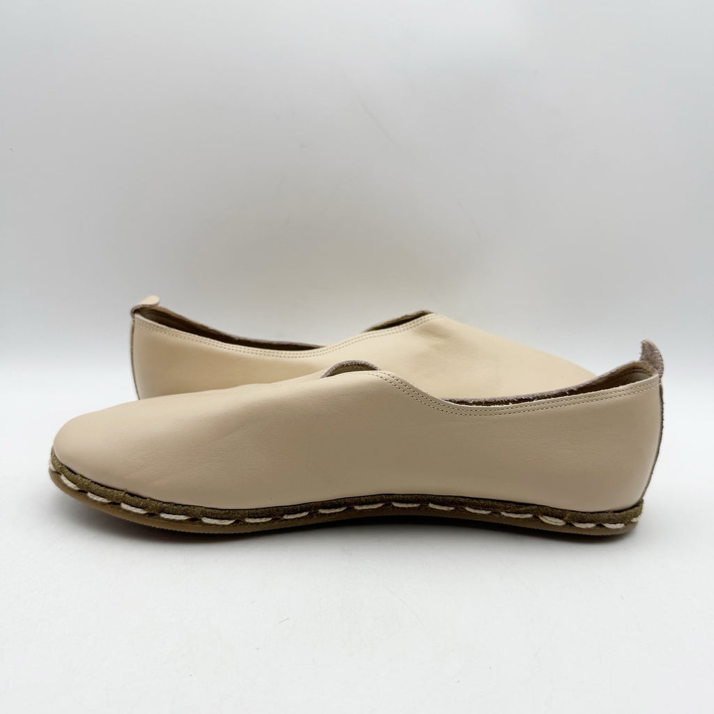 NIDA LU Womens LU Loafers EU 40 US Size 9 Bone White Leather NWOB