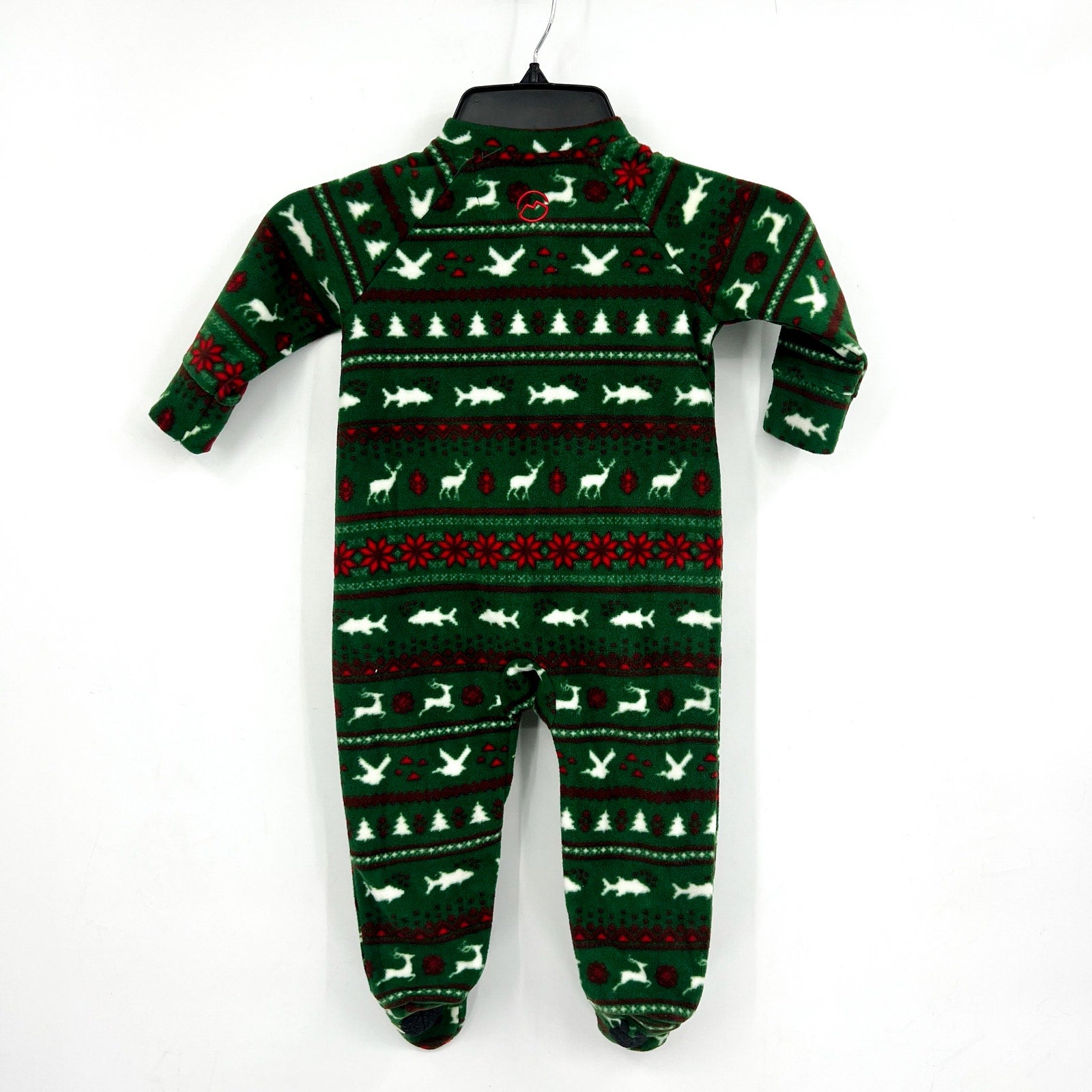 MAGELLAN OUTDOOR Kids Footed Pajamas 12-18 Months Holiday Fleece Full Zip NWOT