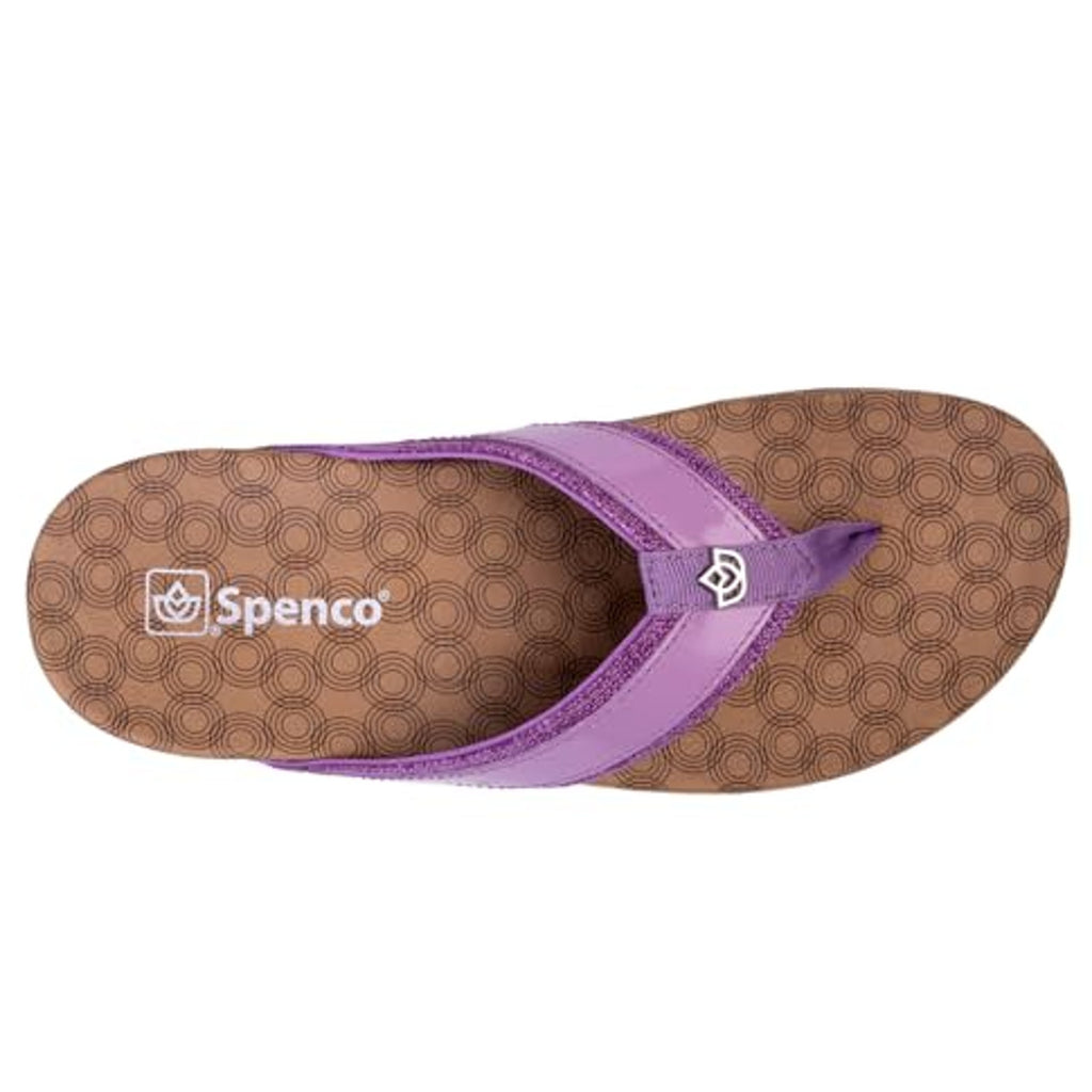 Spenco Womens Cabo Flip-Flops Size 7 Wide Purple Sandals Comfort NIB