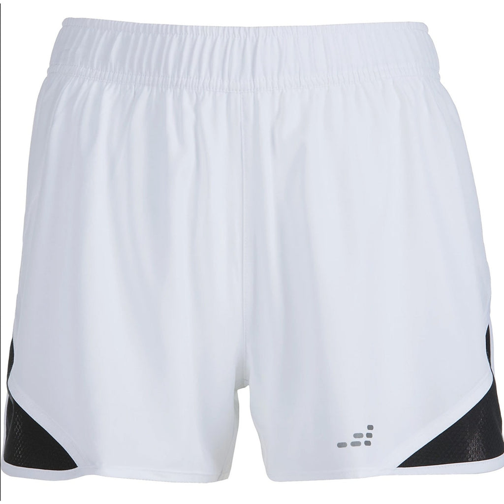 BCG Academy Sports Women's Running Shorts Small White Black Mesh NWOT