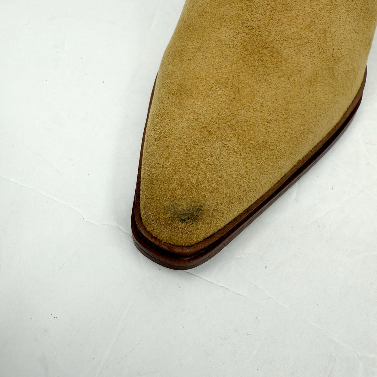 Franco Sarto Women Jaxon Mid Calf Boot Size 9 EU 40 Brown Suede Pointed Toe NWOB