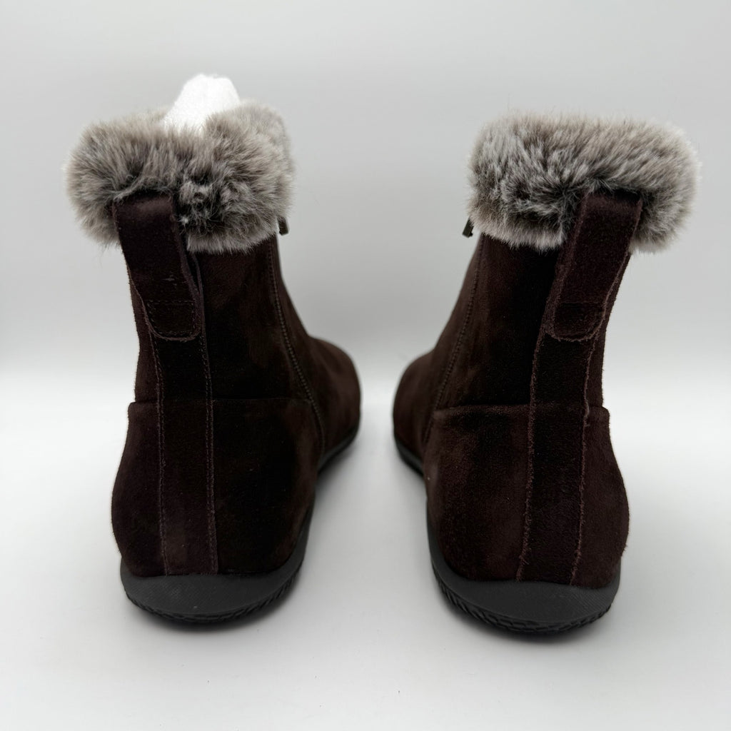 SoftWalk Womens Helena Winter Ankle Boots US 10 WW Brown Suede NIB