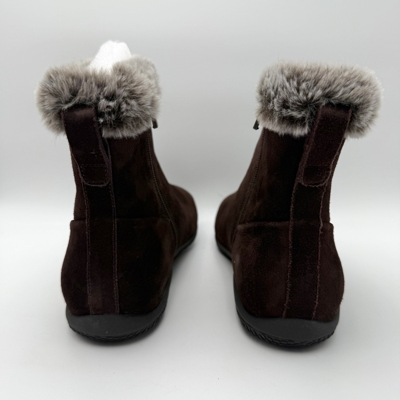 SoftWalk Womens Helena Winter Ankle Boots US 10 WW Brown Suede NIB
