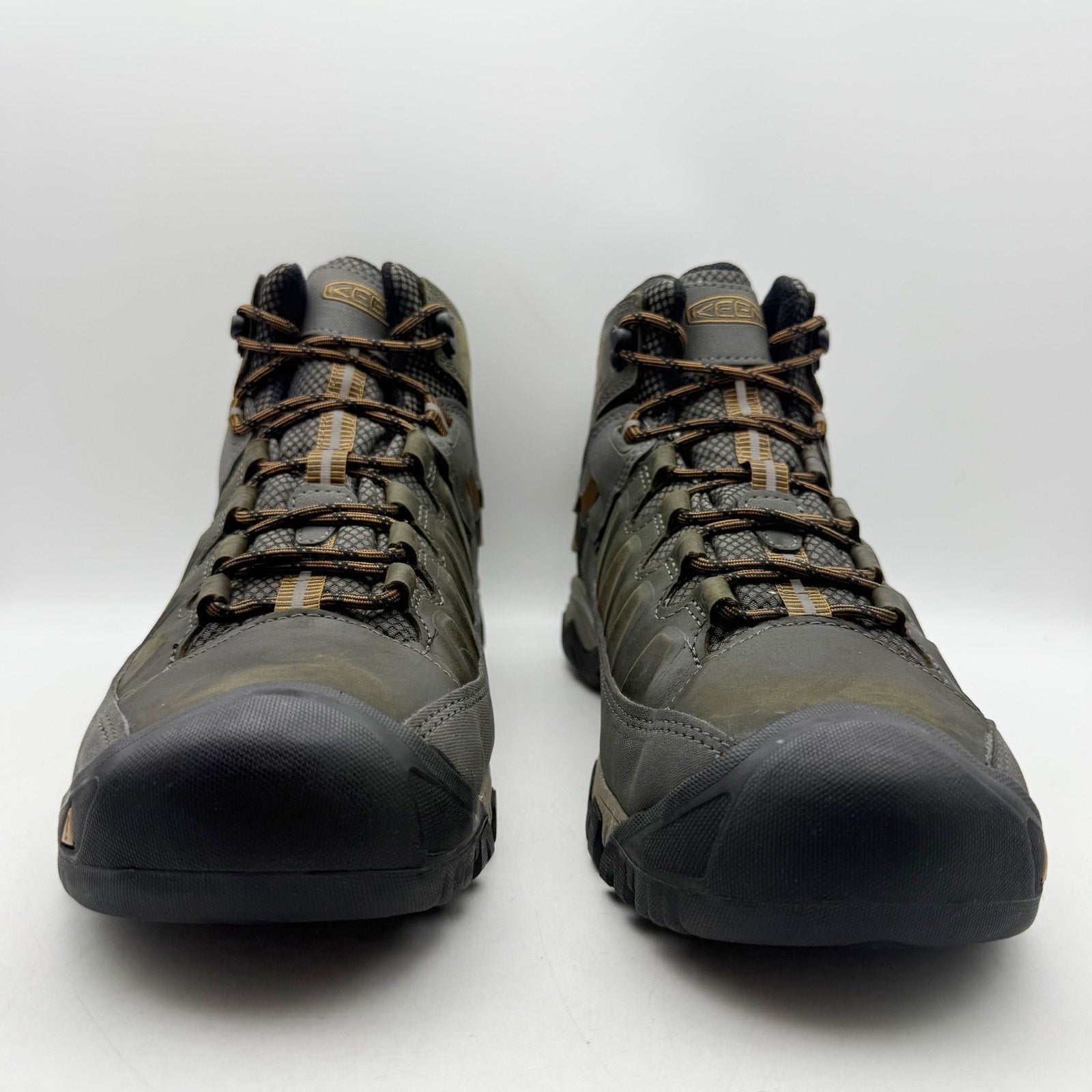 Keen Mens Targhee lll Mid Boot US 13 EU 47 Brown Grey Waterproof Leather NWOB