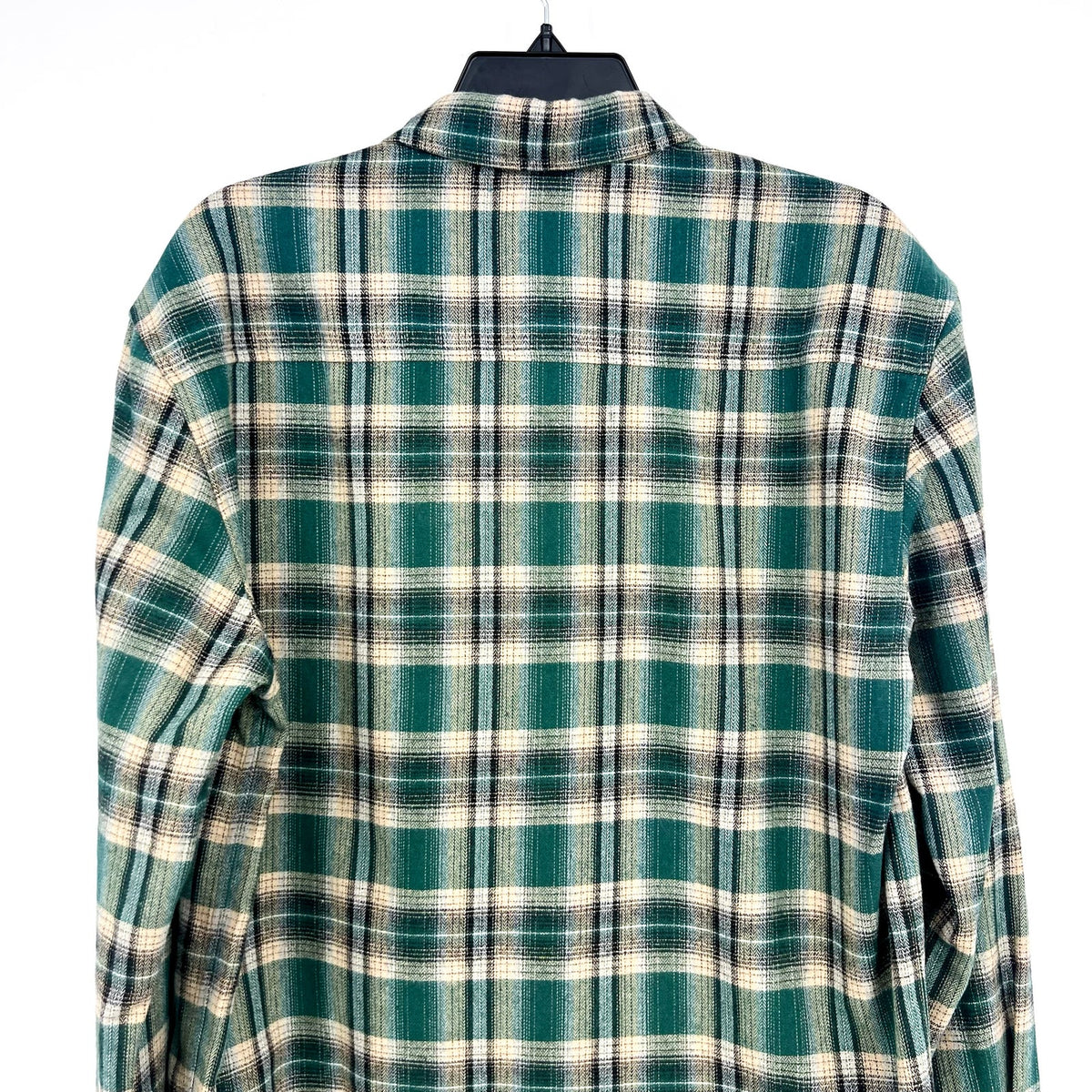 ADIDEM ASTERISKS Men's Button Down Flannel Shirt Small Green Plaid NWOT