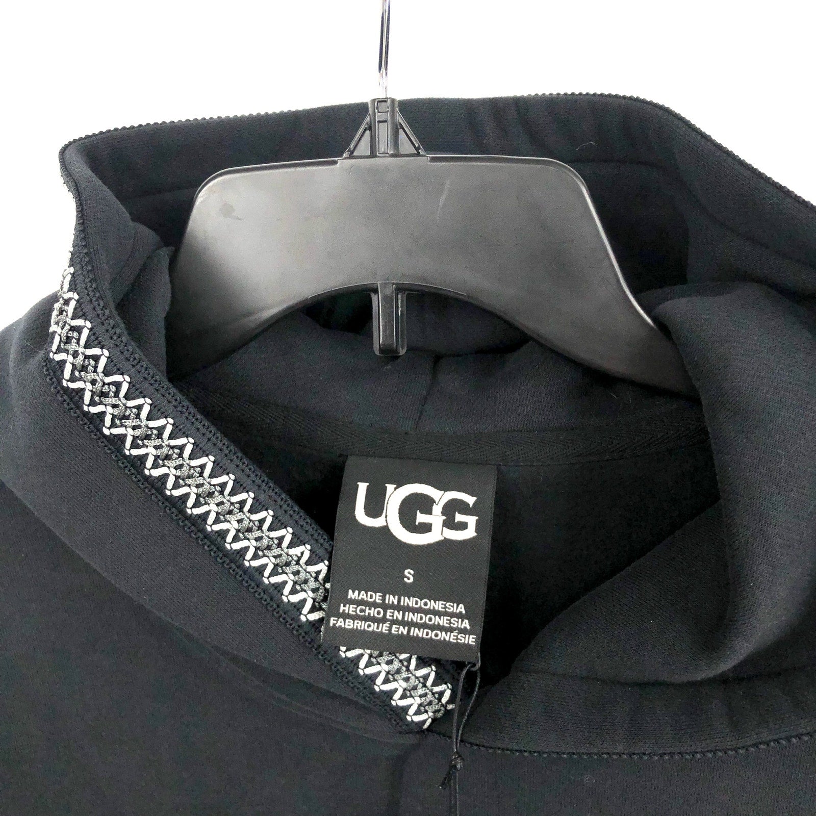 UGG Men's Tasman Pullover Hoodie Small Black Tarr Sweatshirt UGGBraid NWT