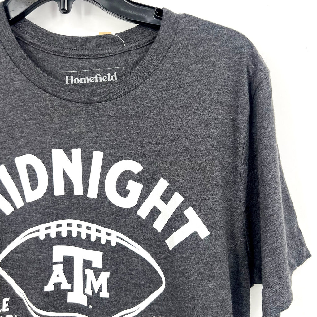 HOMEFIELD Men Midnight Yell Texas A&M T-Shirt Medium Dark Grey Short Sleeve NWT