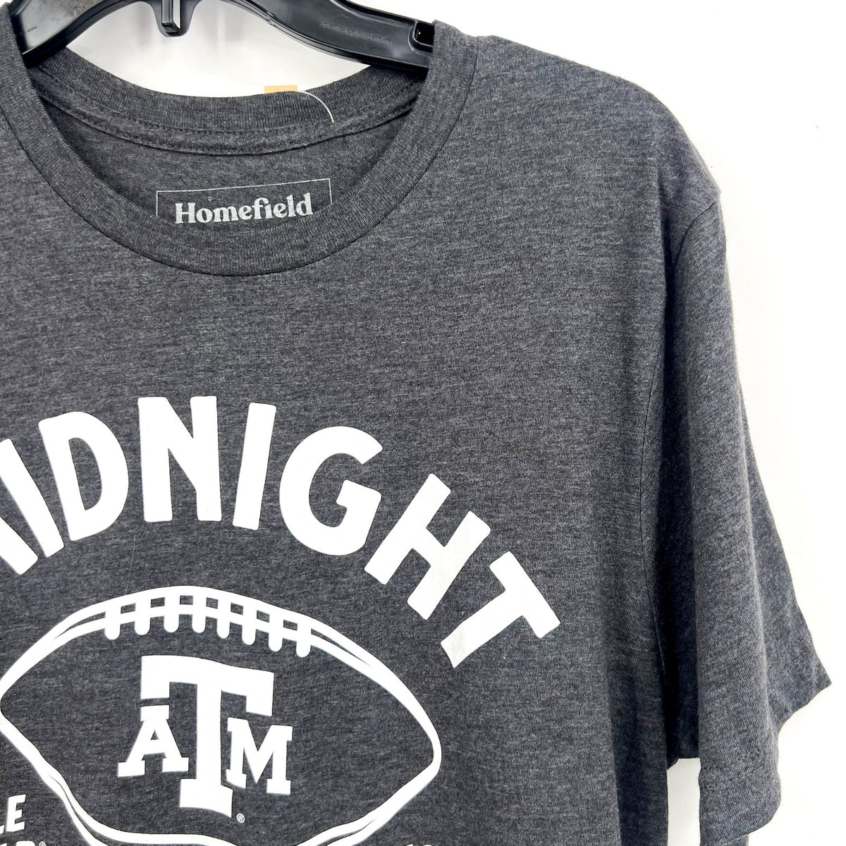 HOMEFIELD Mens Midnight Yell Texas A&M T-Shirt Medium Dark Grey Short Sleeve NWT