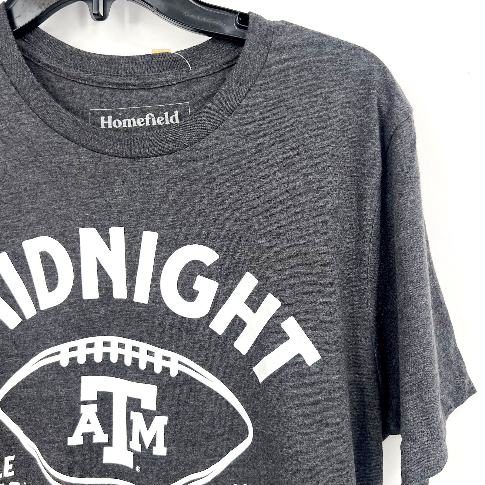 HOMEFIELD Mens Midnight Yell Texas A&M T-Shirt Medium Dark Grey Short Sleeve NWT